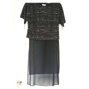 Crop shirt w/hi-lo shift